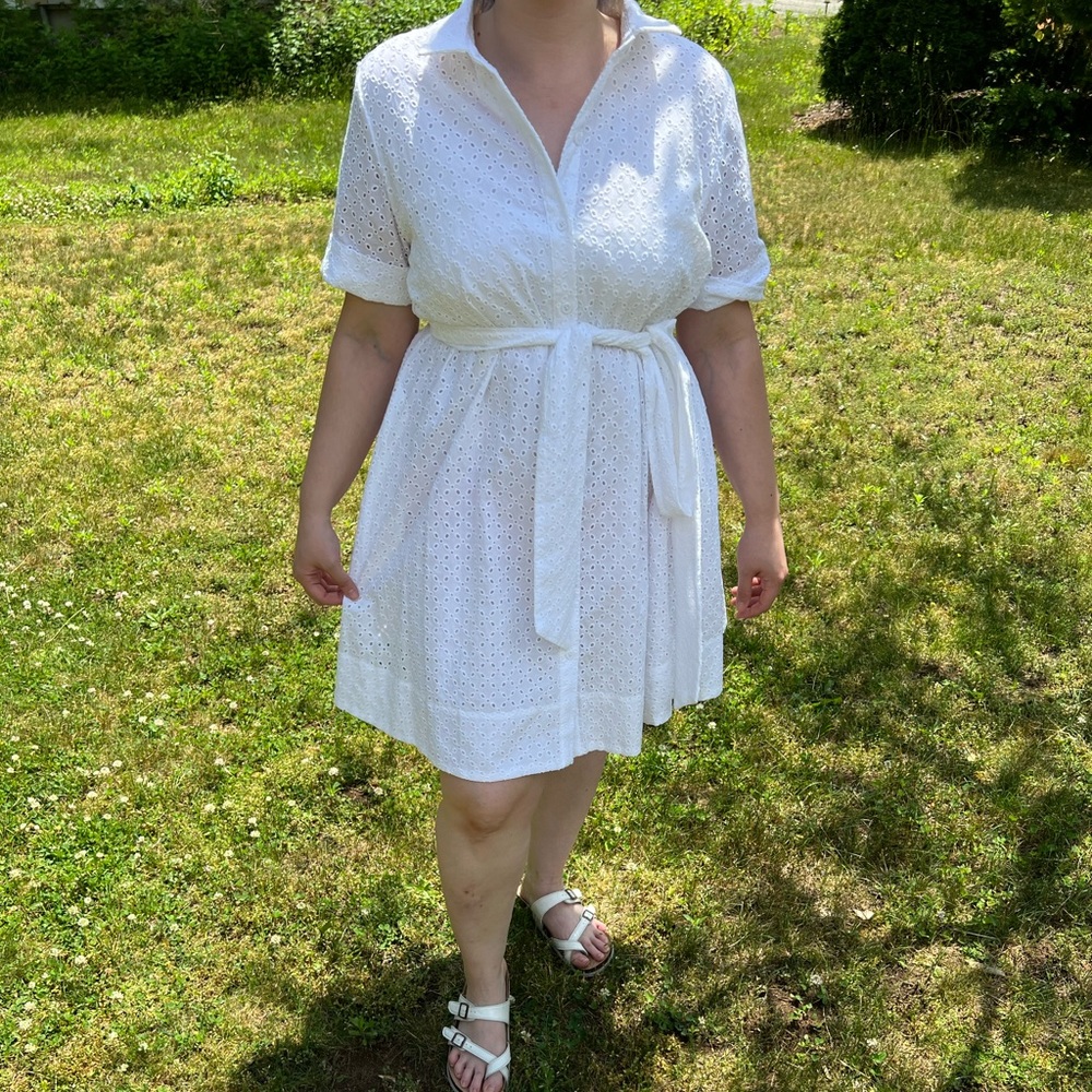 White mini dress